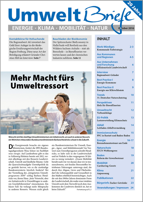 Zeitschrift UmweltBriefe Heft Oktober 2016 - 