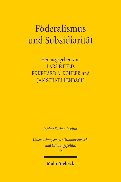 Föderalismus und Subsidiarität - 