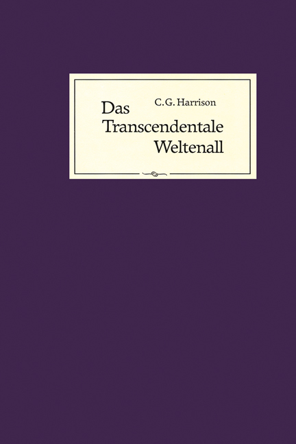 Das Transcendentale Weltenall - C G Harrison