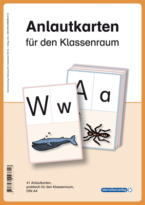 Anlautkarten für den Klassenraum - Druckschrift