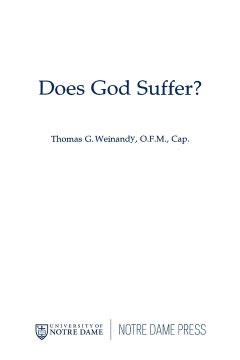 Does God Suffer? - Thomas Weinandy