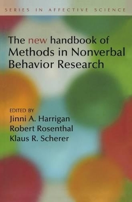 New Handbook of Methods in Nonverbal Behavior Research - 