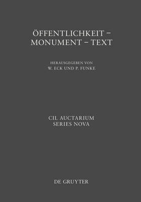 Corpus inscriptionum Latinarum. Auctarium Series Nova / Öffentlichkeit - Monument - Text - 