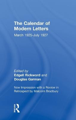 Calendar Modern Letts 4v Cb - Edgell Rickword, D. Garman