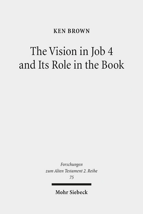 The Vision in Job 4 and Its Role in the Book - Ken Brown