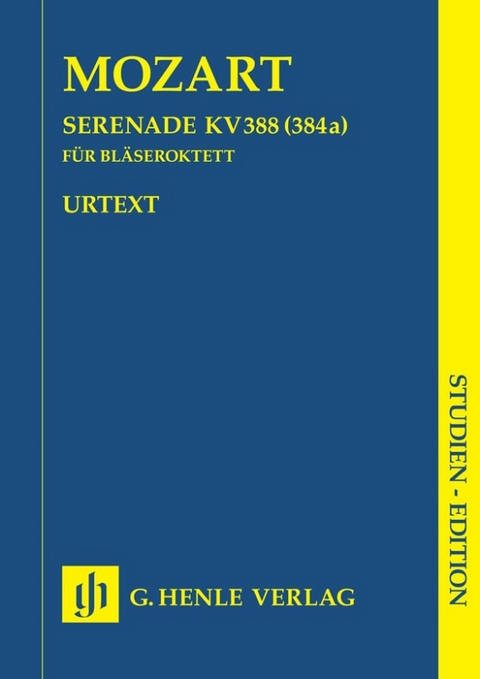 Wolfgang Amadeus Mozart - Serenade c-moll KV 388 für je zwei Oboen, Klarinetten (B), Hörner und Fagotte - 