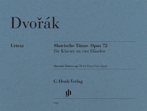 Antonín Dvorák - Slawische Tänze op. 72 für Klavier zu vier Händen - 