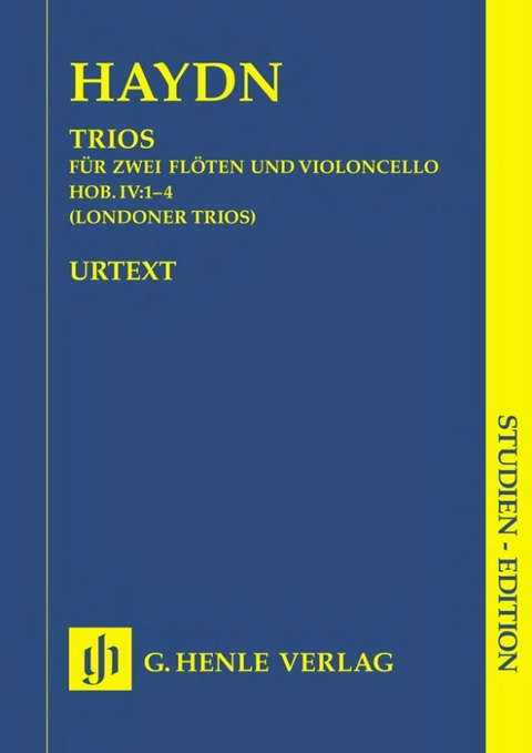 Joseph Haydn - Trios Hob. IV:1-4 für zwei Flöten und Violoncello (Londoner Trios) - 