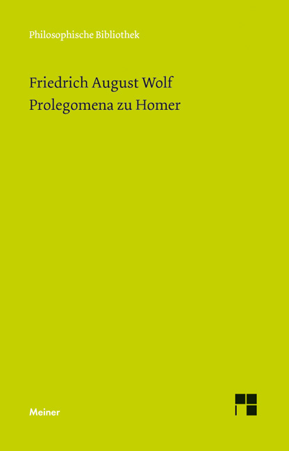 Prolegomena zu Homer - Friedrich August Wolf