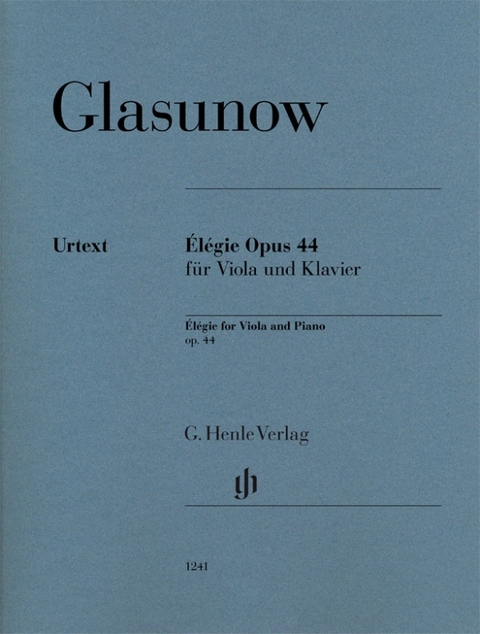 Alexander Glasunow - Élégie op. 44 für Viola und Klavier - 