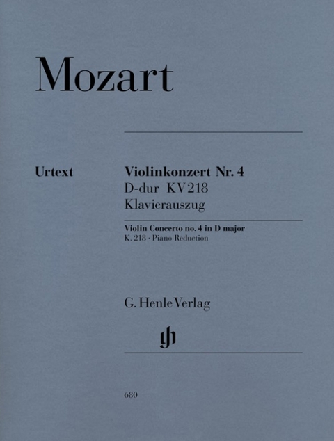 Wolfgang Amadeus Mozart - Violinkonzert Nr. 4 D-dur KV 218 - 