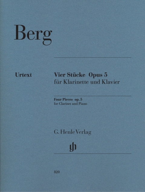 Alban Berg - Vier Stücke op. 5 für Klarinette und Klavier - 