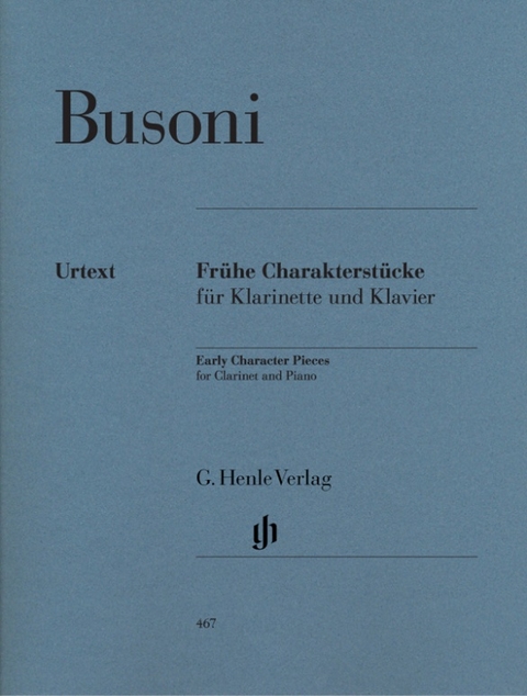 Ferruccio Busoni - Frühe Charakterstücke für Klarinette und Klavier (Erstausgabe) - 