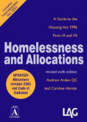 Homelessness and Allocations - Andrew Arden, Professor Caroline Hunter