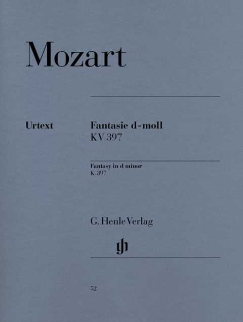 Wolfgang Amadeus Mozart - Fantasie d-moll KV 397 (385g) - 