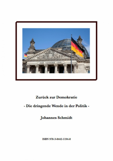 Zurück zur Demokratie - Die dringende Wende in der Politik - Johannes Schmidt