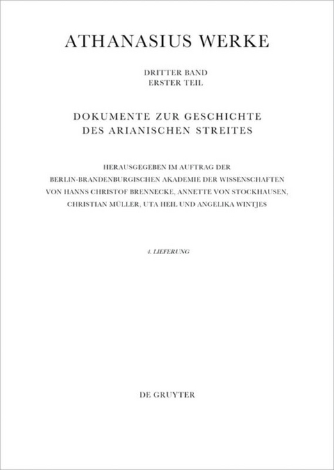 Athanasius Alexandrinus, : Werke. - 