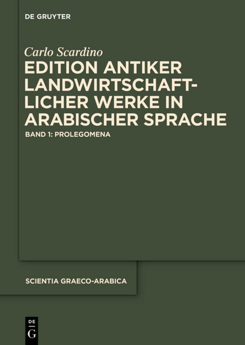 Edition antiker landwirtschaftlicher Werke in arabischer Sprache - Carlo Scardino