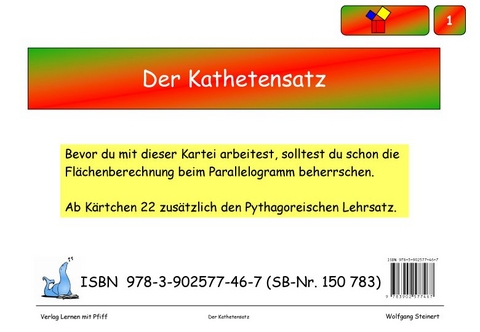 Mathekartei - Der Kathetensatz - Wolfgang Steinert