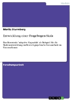 Entwicklung einer Fragebogen-Skala - Moritz Sturmberg