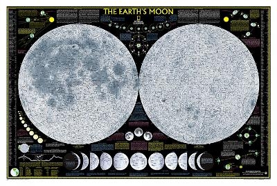 Earth's Moon, Laminated - National Geographic Maps