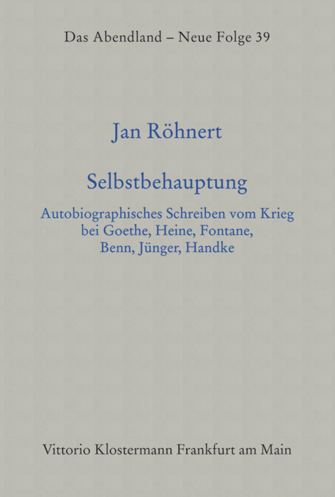 Selbstbehauptung - Jan Röhnert