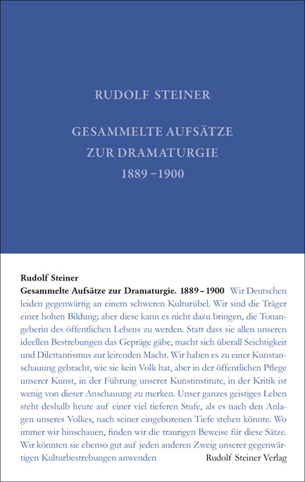 Gesammelte Aufsätze zur Dramaturgie 1889-1900 - Rudolf Steiner