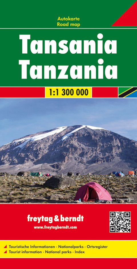 Tansania, Autokarte 1:1,3 Mio. - 