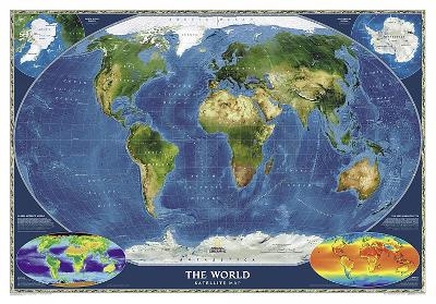 World Satellite, Tubed - National Geographic Maps