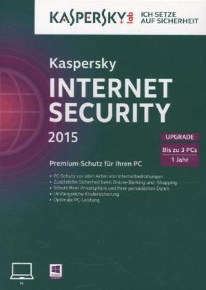 Kaspersky Internet Security 2015, 3 Lizenzen Upgrade, 1 CD-ROM