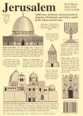 Jerusalem Pictorial Map and City Guide -  Anthony Harvey