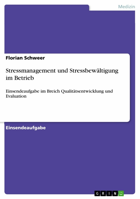 Stressmanagement und Stressbewältigung im Betrieb - Florian Schweer