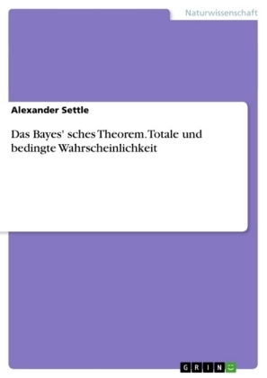 Das Bayes' sches Theorem. Totale und bedingte Wahrscheinlichkeit - Alexander Settle