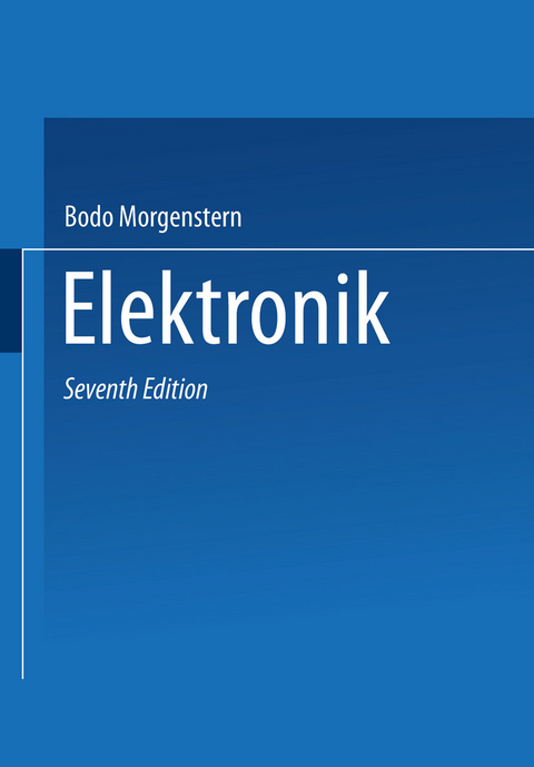 Elektronik 1 - Bodo Morgenstern