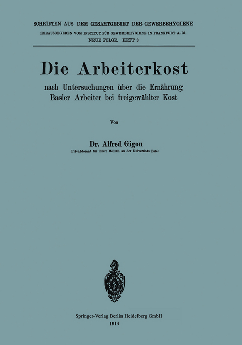 Die Arbeiterkost - Alfred Gigon