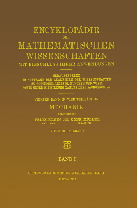 Mechanik - Conr. Müller, Felix Klein