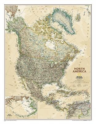 North America Executive, Tubed - National Geographic Maps