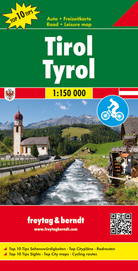 Tirol, Autokarte 1:150.000, Top 10 Tips - 