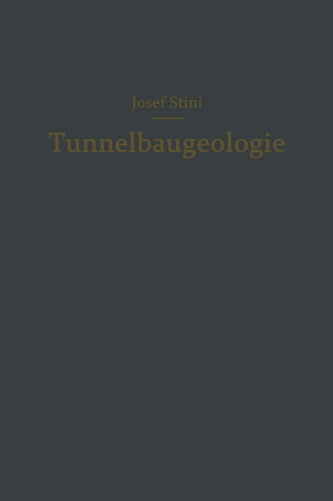 Tunnelbaugeologie - Josef Stini