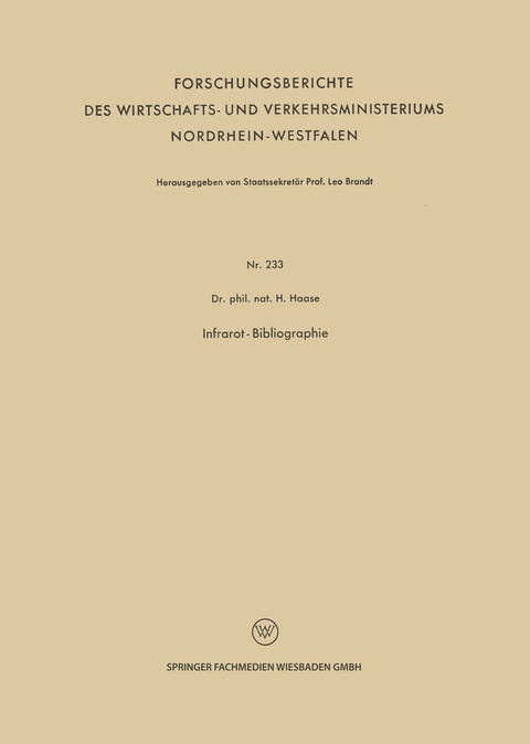 Infrarot-Bibliographie - H. Haase