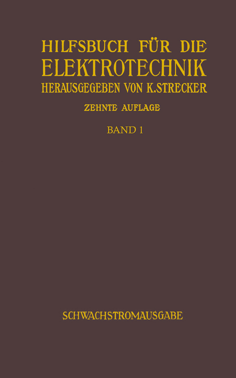 Hilfsbuch für die Elektrotechnik - Karl Strecker