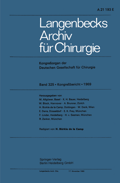 Langenbecks Archiv für Chirurgie - H. BÏ‹rkle de la Camp