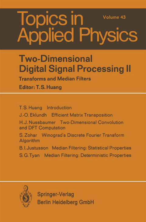 Two-Dimensional Digital Signal Processing II - 