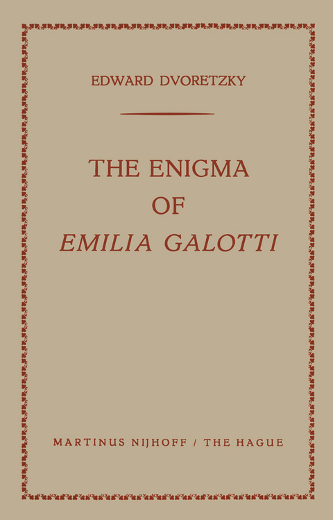 The Enigma of Emilia Galotti - Edward Dvoretzky