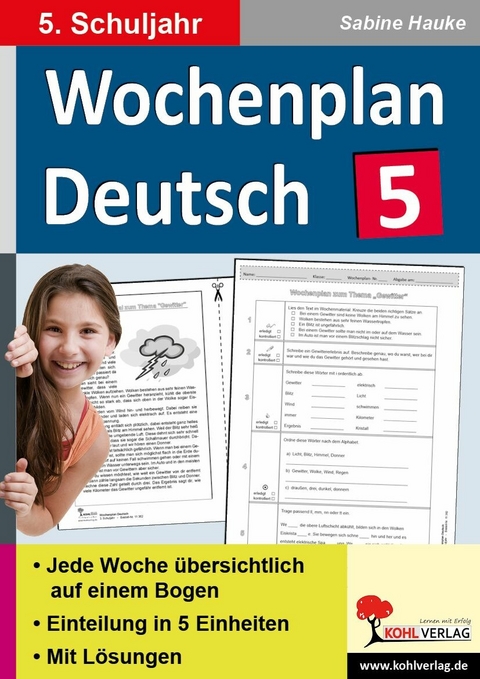 Wochenplan Deutsch / Klasse 5 -  Sabine Hauke