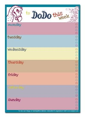 Dodo Weekly to Do Do Reminder List Planner Pad - Classic - Rebecca Jay