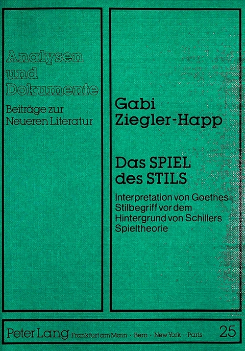 Das Spiel des Stils - Gabi Ziegler-Happ