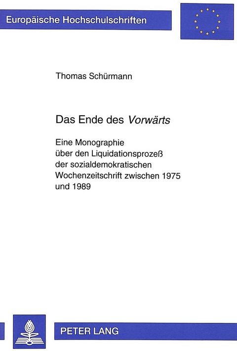Das Ende des «Vorwärts» - Thomas Schürmann