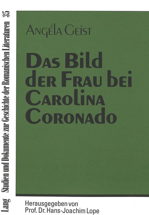 Das Bild der Frau bei Carolina Coronado - Angela Geist