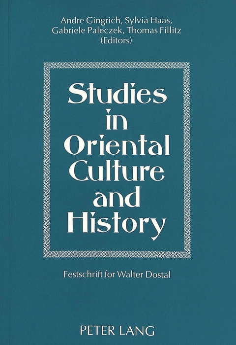 Studies in Oriental Culture and History - 